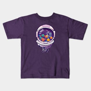 Astronaut Helmet Gumball Machine Kids T-Shirt